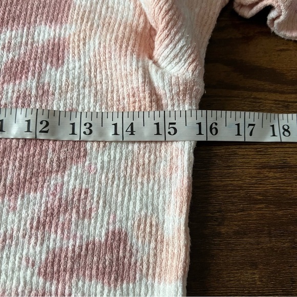 Free People We The Free Swirl Tie Dye Mock Neck Thermal Long Sleeve Size Large - Picture 2 of 9